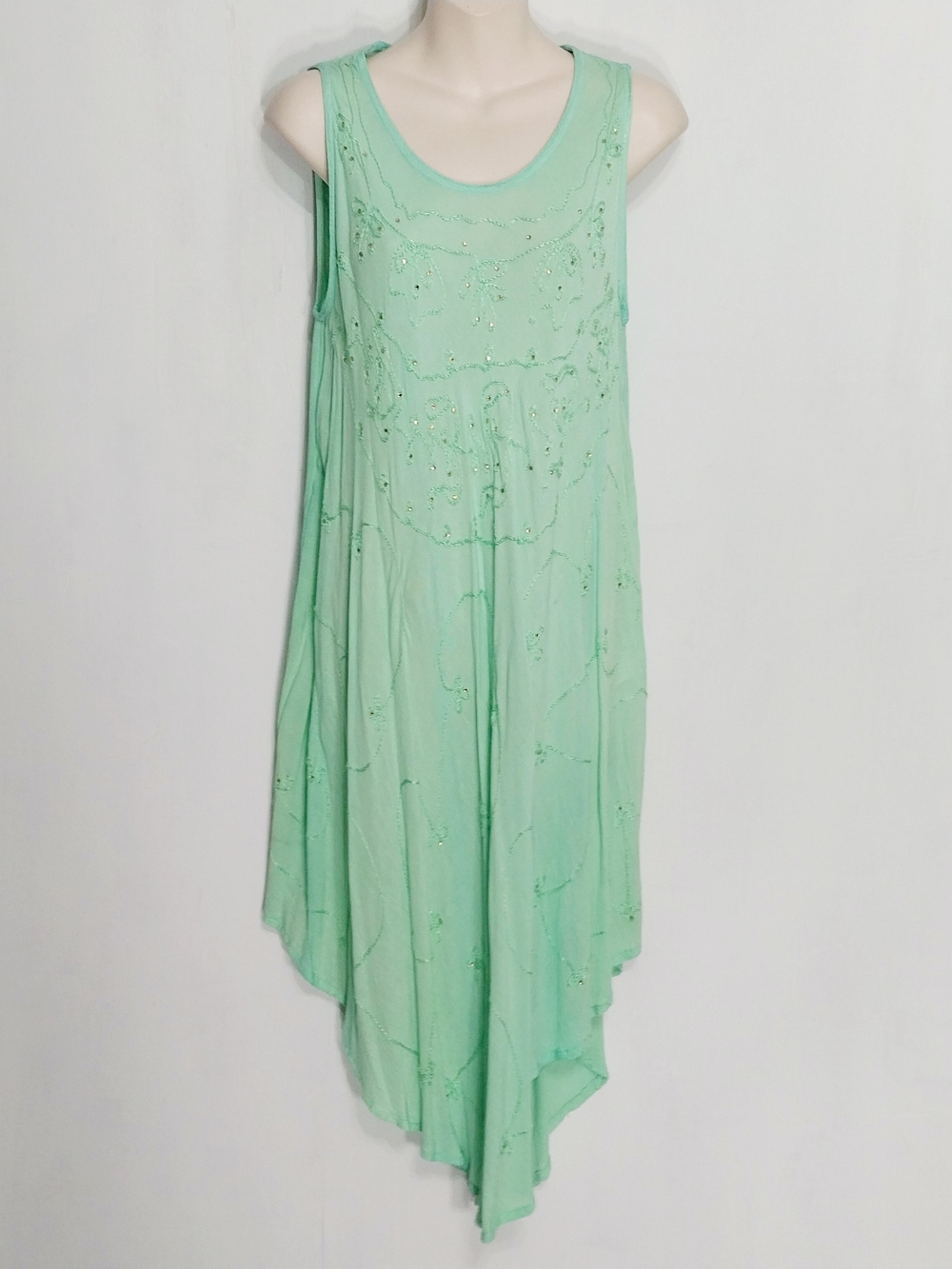 🔵BOGO FREE🔵 Exist Dress Hippie Amber Sequins Sleeveless Gauzy Free Size